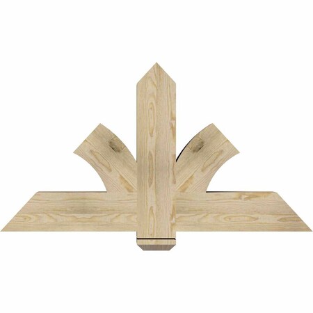 Ekena Millwork Redmond Rough Sawn Timber Gable Bracket, Douglas Fir, 48"W x 26"H x 6"D x 6"F, 13/12 Pitch GBW048X26X0606RED00RDF